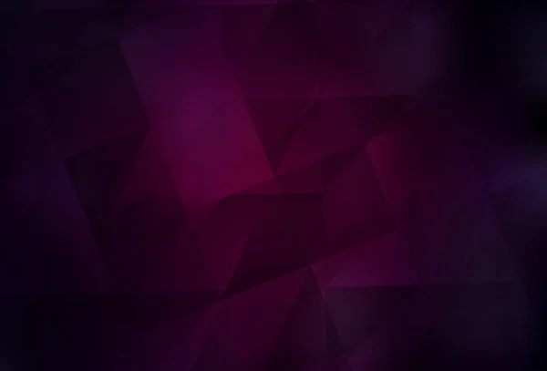 Dunkelrosa Vektor Leuchtenden Dreieckigen Hintergrund Bunte Illustration Polygonalen Stil Mit — Stockvektor