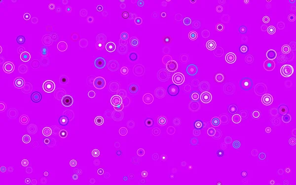 Light Pink Blue Vector Pattern Spheres Glitter Abstract Illustration Blurred — Stock Vector