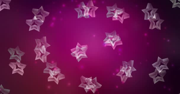 Looping Stars Brilhando Animação Colorida Com Estrelas Gradiente Apresentação Slides — Vídeo de Stock