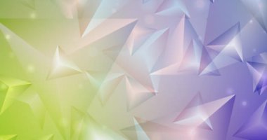 Çokgen, dairesel tarzda soyut animasyon döngüsü. Renkli dikdörtgenleri ve daireleri olan modern soyut çizimler. Film sektörü reklamcılığı