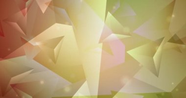 Çokgen, dairesel tarzda soyut animasyon döngüsü. Renkli dikdörtgenleri ve daireleri olan modern soyut çizimler. Film sektörü reklamcılığı