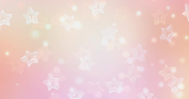 Петля Звездами Сияющая Красочная Анимация Градиентными Звёздами Слайд Шоу Сайтов — стоковое видео