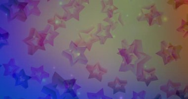 Yıldızlarla dolup taşıyor. Değişen yıldızlarla parlayan renkli bir animasyon. Web siteleri için slayt gösterisi