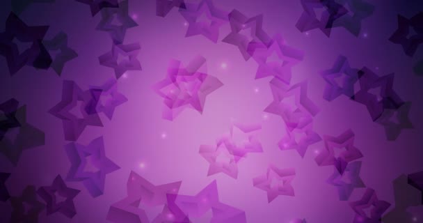 Bucle Con Estrellas Animación Colorida Brillante Con Estrellas Gradiente Presentación — Vídeos de Stock