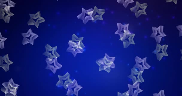 Loopar Med Stjärnor Glänsande Färgglada Animation Med Lutande Stjärnor Bildspel — Stockvideo