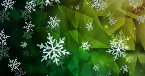 Цикл Видеозаписей Новогоднем Стиле Красочный Клип Градиентными Звездами Снежинками Мюллер — стоковое видео