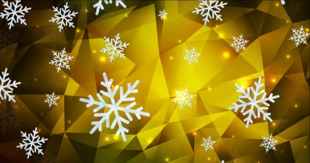 Цикл Видеозаписей Новогоднем Стиле Красочный Клип Градиентными Звездами Снежинками Мюллер — стоковое видео