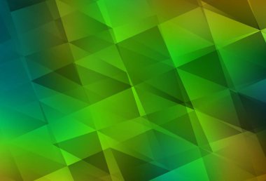 Açık yeşil, sarı vektör soyut mozaik desen. Çokgen şekilli bir örnek. İş tasarımınız için yepyeni bir tarz.