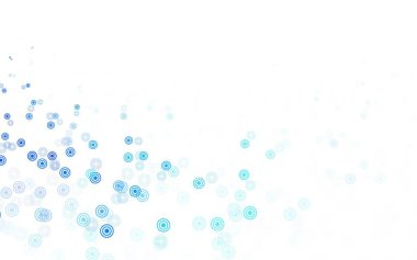 Lekeli hafif Mavili vektör arkaplanı. Soyut arka planda bulanık kabarcıklar ve renkli gradyan. Poster ve web siteleri için tasarım.