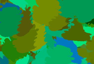 Açık mavi, rastgele şekilli sarı vektör deseni. Modern tarzda değişen renkli kaotik formlar. Duvar kağıtları için zarif tasarım.