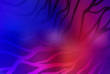 Koyu mavi, çizgileri olan kırmızı vektör şablonu. Alnında çizgiler olan soyut bir çizim. İşiniz için en iyi tasarım.