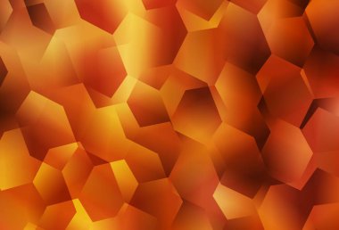 Renkli altıgenli açık turuncu vektör dokusu. Renkli altıgenli bir resim seti. Reklamınız için bir kalıp, kitapçıklar.