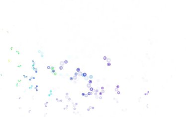 Kabarcıklı hafif çok renkli vektör arkaplanı. Renkli su damlaları olan modern soyut çizimler. Duvar kağıtlarının dokusu için desen.