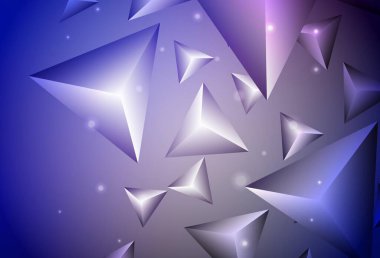 Koyu pembe, mavi vektör desenli ve çokgen. Renkli üçgenli modern soyut illüstrasyon. Web siteniz için basit tasarım.