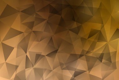 Kristalli hafif turuncu vektör şablonu, üçgenler. Renkli üçgenli modern soyut illüstrasyon. Bir cep telefonu için arka plan.