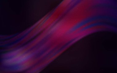 Uzay yıldızlı koyu mor vektör şablonu. Parlak astronomik yıldızlı parlak renkli çizimler. Astroloji web siteleri için desen.