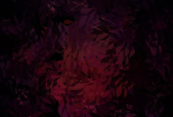Dark Purple Vector Elegant Pattern Leaves Elegant Bright Illustration Leaves — Stock Vector