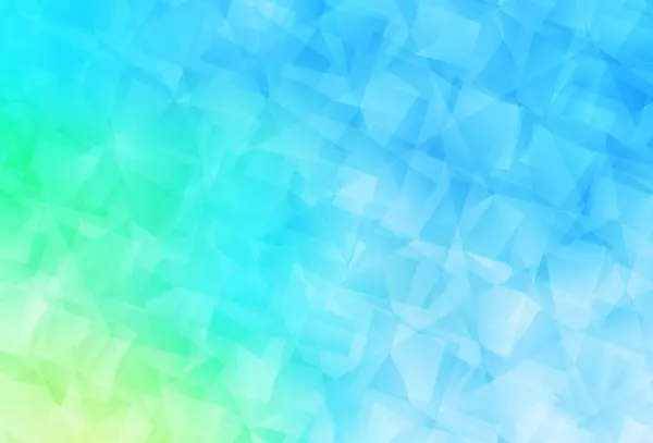 Modello Triangoli Gradiente Vettoriale Azzurro Verde Illustrazione Colori Completamente Nuova — Vettoriale Stock