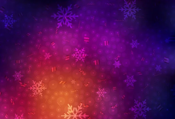 Rose Foncé Motif Vectoriel Jaune Dans Style Noël Illustration Abstraite — Image vectorielle
