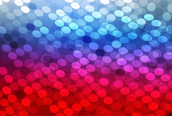 Ανοιχτό Μπλε Κόκκινο Διανυσματικό Μοτίβο Σφαίρες Όμορφη Έγχρωμη Απεικόνιση Θολή — Διανυσματικό Αρχείο