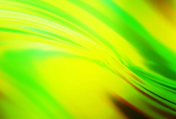 Lichtgroen Gele Vector Wazig Glans Abstract Sjabloon Nieuwe Gekleurde Illustratie — Stockvector