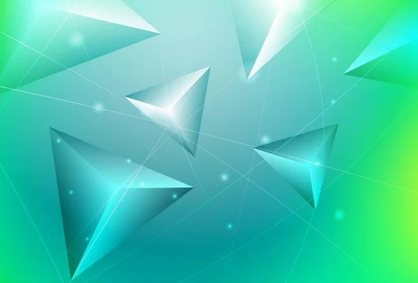 Ljusgrön Vektor Polygon Abstrakt Layout Glitter Abstrakt Illustration Med Elegant — Stock vektor
