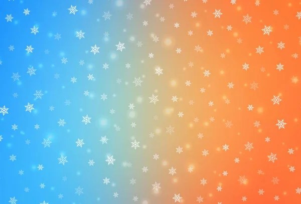 Bleu Clair Fond Vectoriel Jaune Dans Style Noël Illustration Colorée — Image vectorielle