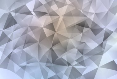 Üçgenli açık mor vektör arkaplan. Üçgen şekilli ışıltılı soyut çizimler. Bir cep telefonu için arka plan.