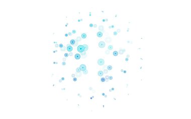 Kabarcıklı hafif BLUE vektör arkaplanı. Bulanık yağmur damlaları olan soyut bir çizim. Reklamlar, broşürler için desen.