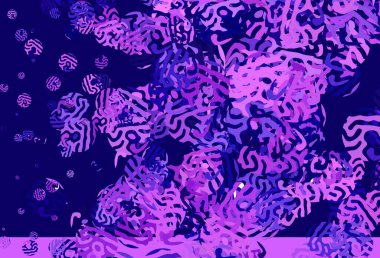 Açık Mor, soyut şekilli pembe vektör arkaplan. Rastgele şekillerle soyut tarzda dekoratif tasarım. Kartvizitiniz için modern tasarım.