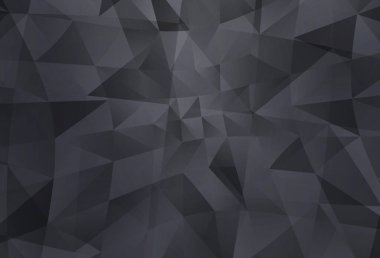 Açık gri vektör düşük poli düzeni. Üçgenli renkli soyut çizimler. Web siteniz için yeni bir doku.