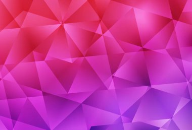 Açık Mor, pembe vektör soyut mozaik desen. Üçgenli modern soyut çizim. Dizaynınız için üçgen desen.