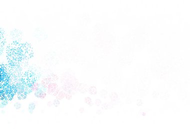 Açık pembe, yeşil vektör yapraklı karalama arkaplanı. Bulanık arkaplanda, gradyanı olan yapraklar. Duvar kağıdı tasarımınız için yeni bir doku.