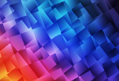 Açık mavi, dikdörtgen biçiminde kırmızı vektör dokusu. Dikdörtgenleri ve kareleri olan güzel bir çizim. Web siteleri için şablon kullanılabilir.