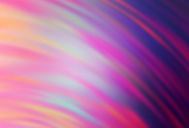 Bükülmüş çizgileri olan açık pembe vektör şablonu. Değişken çizgileri olan renkli geometrik örnek. İş tasarımınız için şablon.