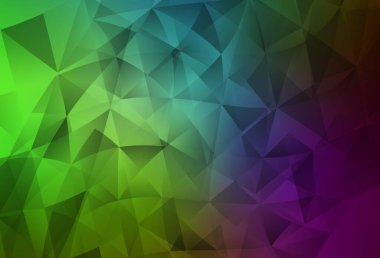 Açık pembe, üçgen şekilli yeşil vektör dokusu. Renkli üçgenlerin olduğu bir resim. Web siteniz için basit tasarım.