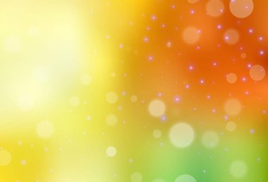 Açık Kırmızı, Sarı vektör şablonu karnaval tarzında. Renkli Noel şeyleri ile soyut gradyan çizimi. Kitapçıklar, eğitim broşürleri.