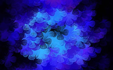 Dark Pink, Blue vector abstract pattern with trees, branches. Illustration with colorful abstract doodle flowers. Brand new style for your business design.