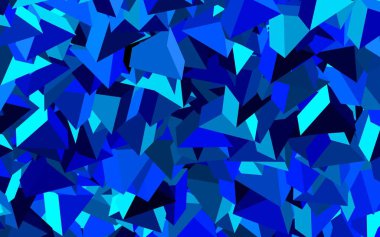 Dark BLUE vector layout with lines, triangles. Glitter abstract illustration with triangular shapes. Simple design for your web site.