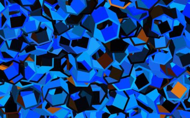 Dark Blue, Yellow vector layout with hexagonal shapes. Illustration with set of colorful hexagons. Pattern for landing pages.