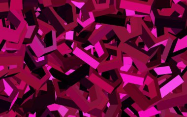 Dark Pink vector backdrop with hexagons. Abstract illustration with colorful hexagons. Pattern for texture of wallpapers.