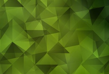 Light Green, Yellow vector polygonal template. Shining polygonal illustration, which consist of triangles. Brand new design for your business.