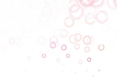 Kabarcıklı açık kırmızı vektör arka planı. Doğa tarzında bulanık halkaları olan güzel renkli çizimler. Poster ve web siteleri için tasarım.