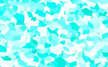 Altıgenli açık yeşil vektör arkaplanı. Bulanık yüzeyde renkli altıgenlerin çizimi. Marka kitabınız için yeni şablon.