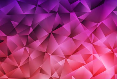 Dark Purple, Pink vector shining triangular layout. Glitter abstract illustration with an elegant triangles. Template for cell phone's backgrounds.