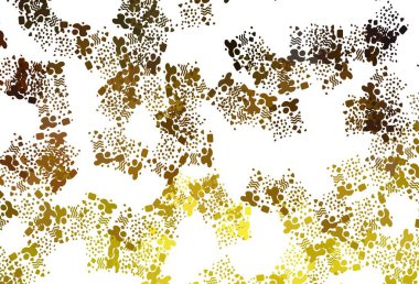 Kaotik şekilli açık sarı vektör şablonu. Renkli rastgele şekillerle modern soyut illüstrasyon. Kartvizitiniz için modern tasarım.