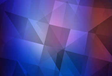 Açık mavi, kırmızı vektör eğimli şablon. Origami stilinde gradyan ile yaratıcı geometrik illüstrasyon. Web siteniz için çokgen tasarım.