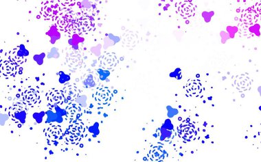 Açık pembe, rastgele şekilli mavi vektör deseni. Rastgele şekillerle soyut tarzda dekoratif tasarım. Kartvizitiniz için modern tasarım.