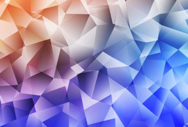 Light Blue, Yellow vector abstract polygonal pattern. Creative illustration in halftone style with triangles. A completely new design for your leaflet.