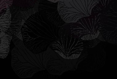 Dark Gray vector doodle backdrop with leaves. A vague abstract illustration with leaves in doodles style. Hand painted design for web, leaflets.